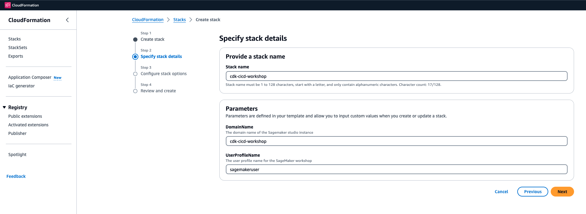 AWS CloudFormation Upload